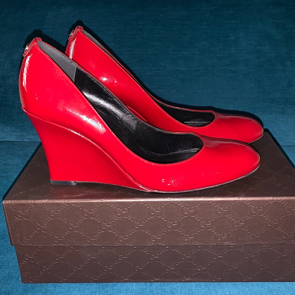 Gucci Red Wedges 9